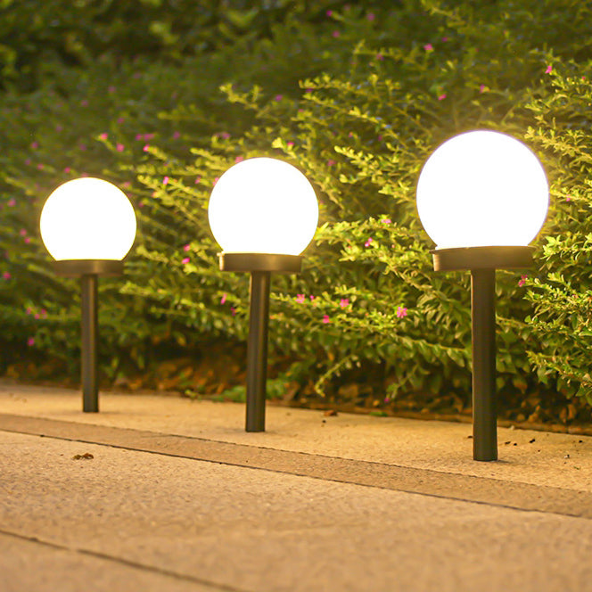Modern Minimalist Waterproof Solar Globe ABS LED Landscape Light For Garden | Bowlift