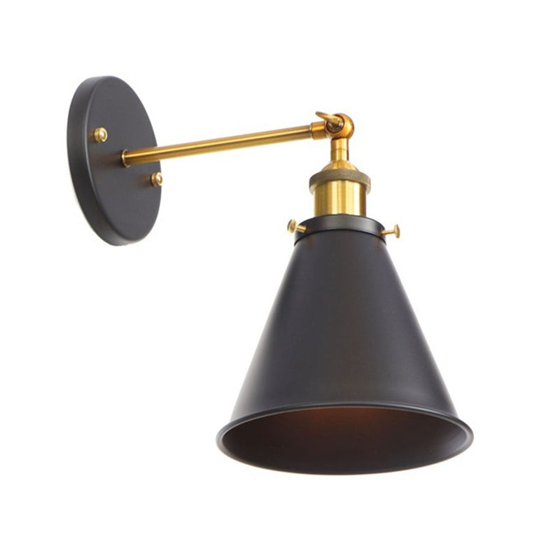 BowLift | Metal straight arm wall lighting fixture factory 1 bulb dining room wall lamp in black and brass