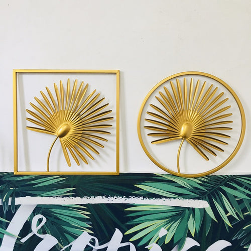 Decorative Metal Palm Leaf Wall Art Bowlift