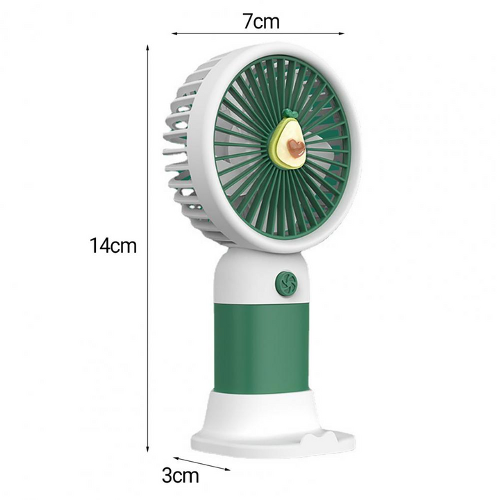 MTech Portable Handheld Fan – Strong Wind, Noiseless, Rechargeable Mini Fan With Base | Bowlift