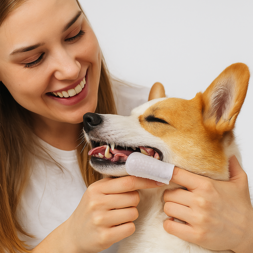 Tooth Cleaning Finger Wipes for Pets Bowlift