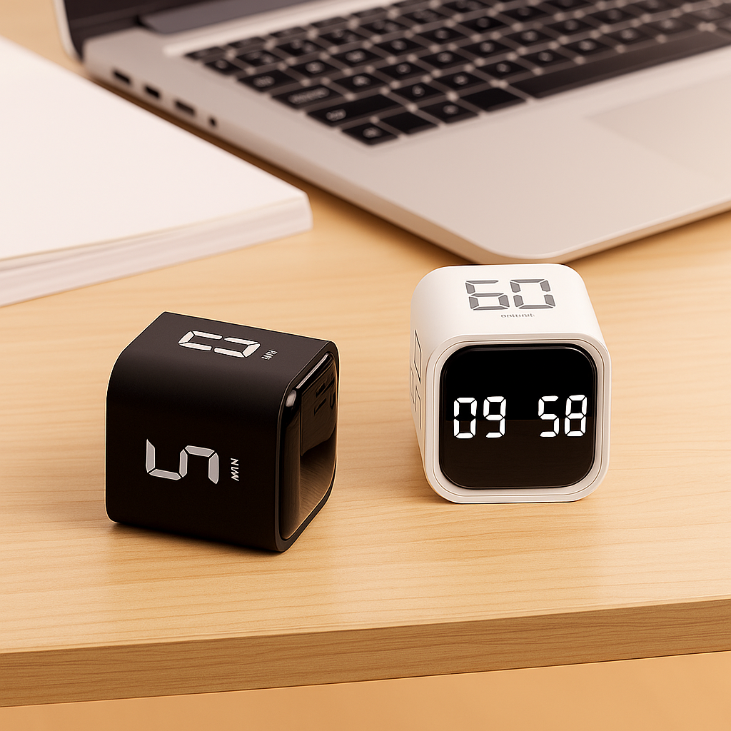 Instant Flip Start – Large LED Rechargeable Display – For Work Study Focus Bowlift