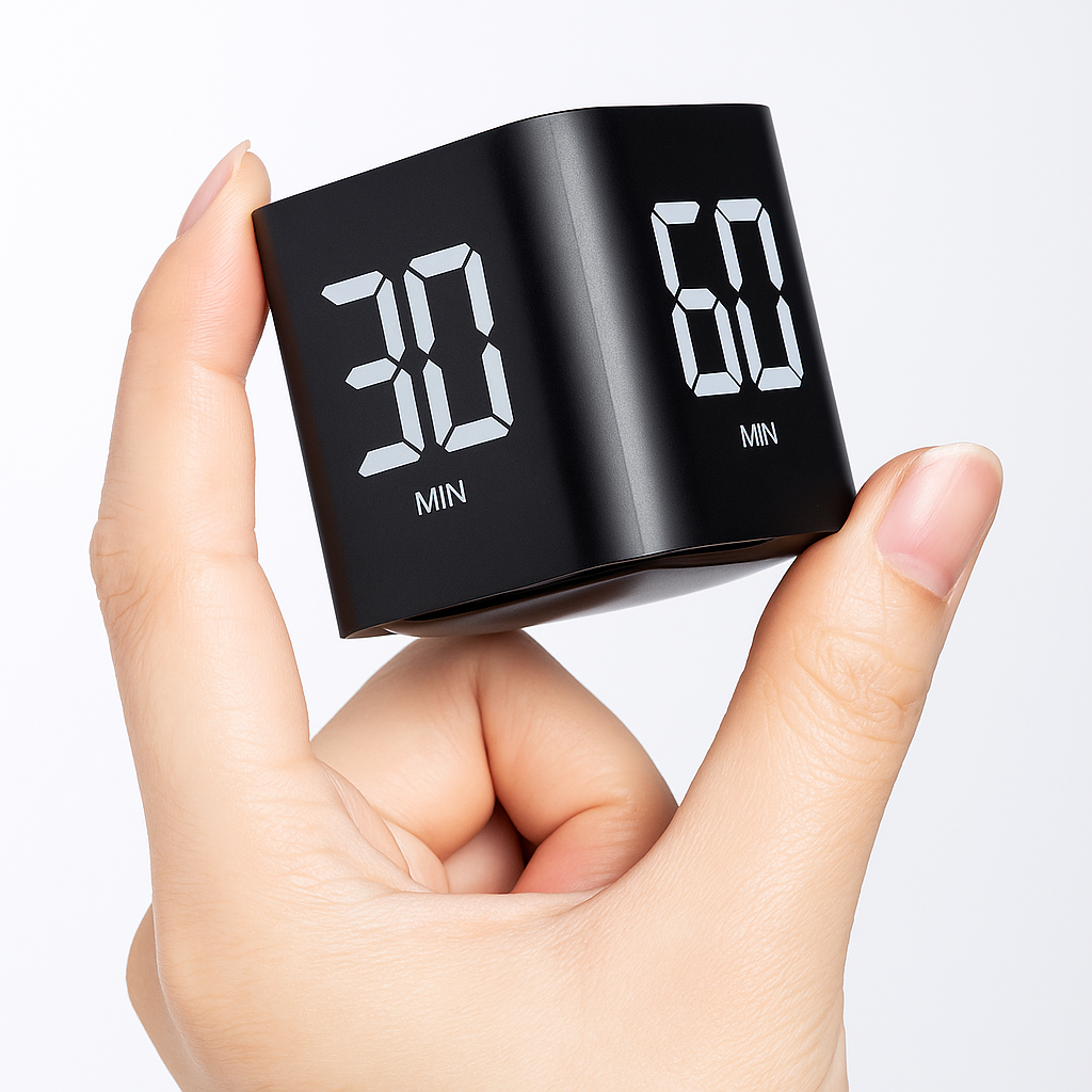 Instant Flip Start – Large LED Rechargeable Display – For Work Study Focus Bowlift