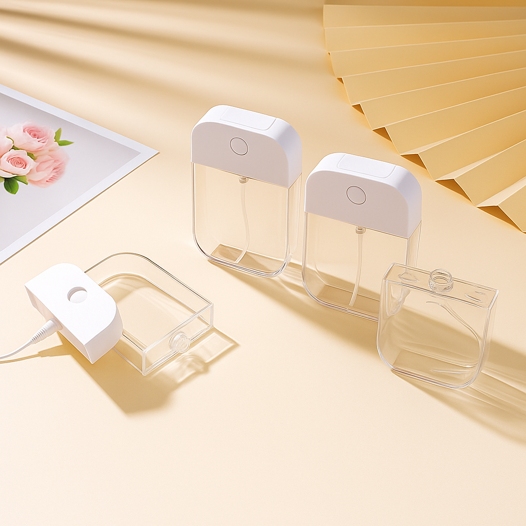 Leak-Proof Fine Mist Refillable – Compact Card-Shape for Perfume & Sanitiser Bowlift