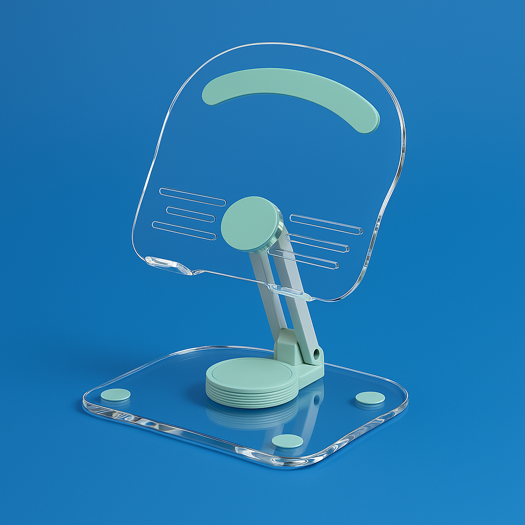 Ergonomic Adjustable Angles – Acrylic Foldable Non-slip – Home Office & Study Bowlift