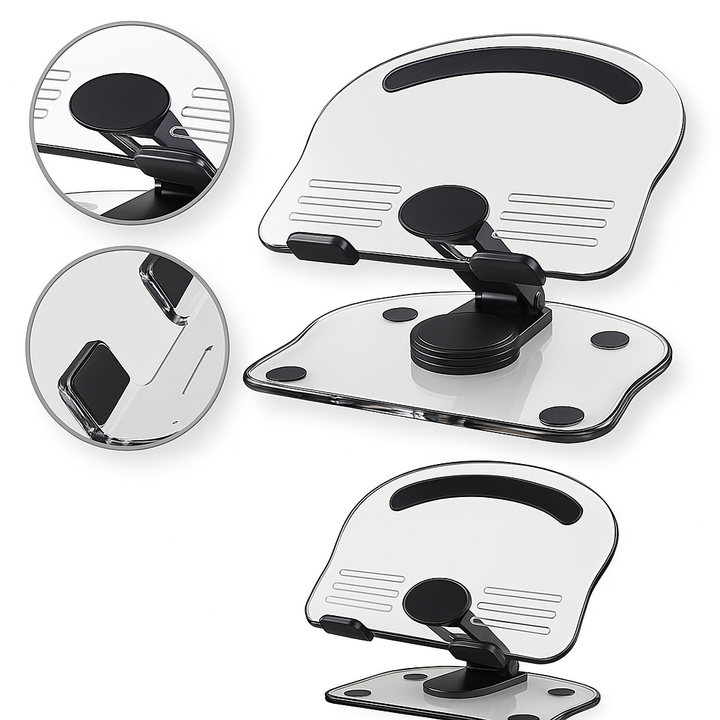 Ergonomic Adjustable Angles – Acrylic Foldable Non-slip – Home Office & Study Bowlift