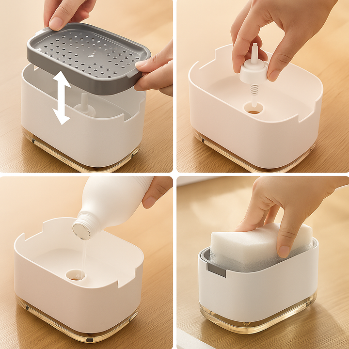 Compact Non-Slip – Silicone Base Easy Clean – Kitchen Sink Organisation Bowlift