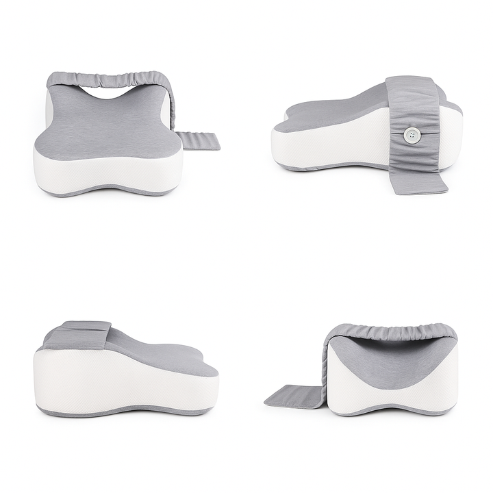 Side Sleeper Alignment – Breathable Memory Foam with Strap – Pregnancy and Hip Support Bowlift