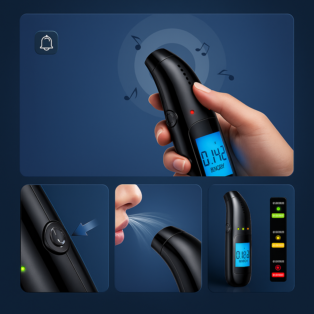 Morning-after Alcohol Tester – Portable LCD Screen – Safe for UK Drivers Bowlift