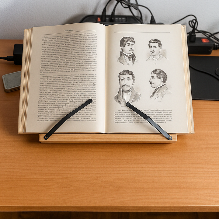 Foldable Adjustable – Wooden Stable Frame – Cookbooks Tablets and Hands-free Reading Bowlift
