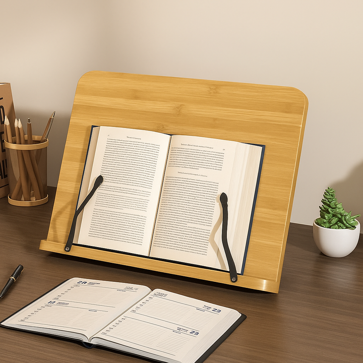 Foldable Adjustable – Wooden Stable Frame – Cookbooks Tablets and Hands-free Reading Bowlift