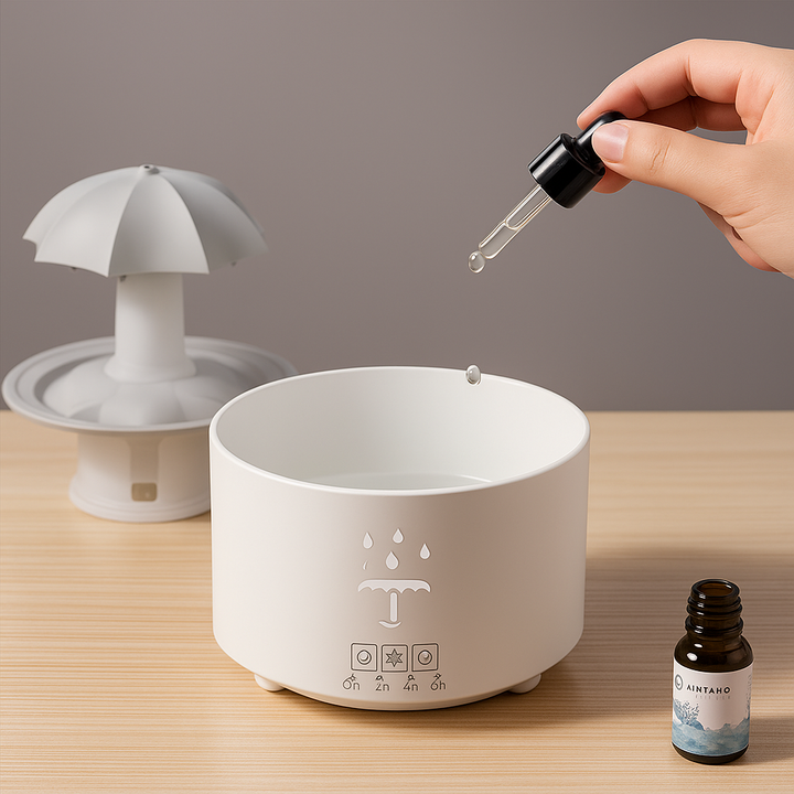 Rotating Umbrella Mist – LED Night Light – Quiet Humidifier for Bedroom Bowlift