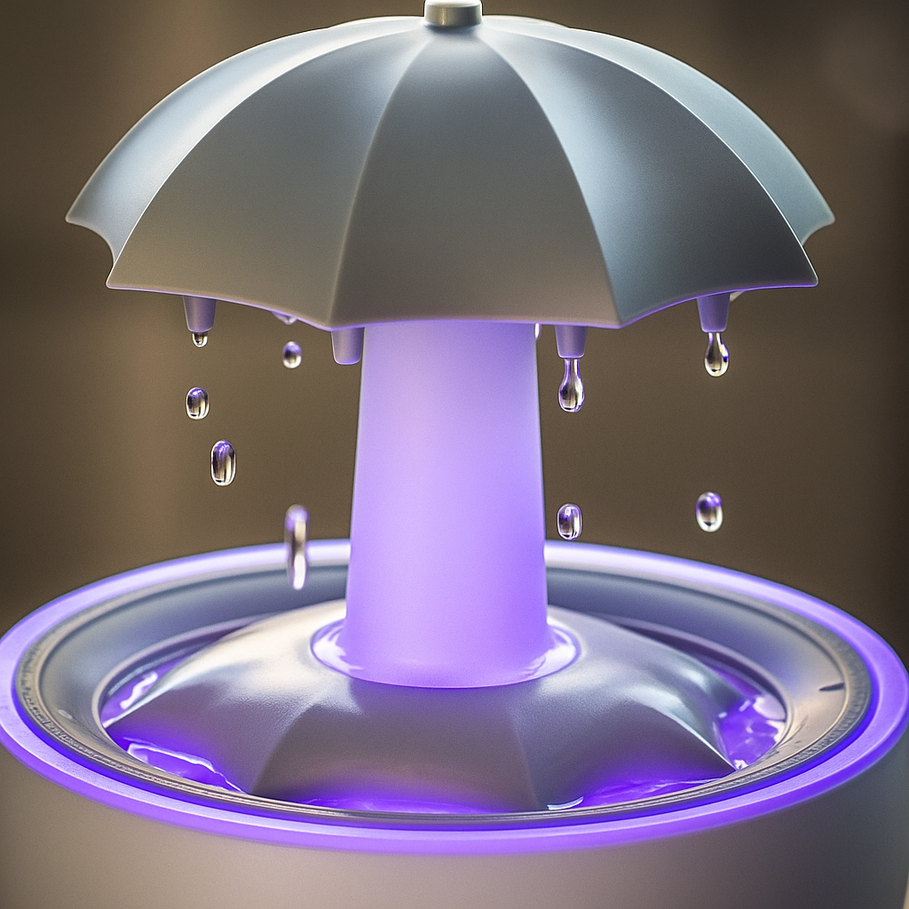 Rotating Umbrella Mist – LED Night Light – Quiet Humidifier for Bedroom Bowlift