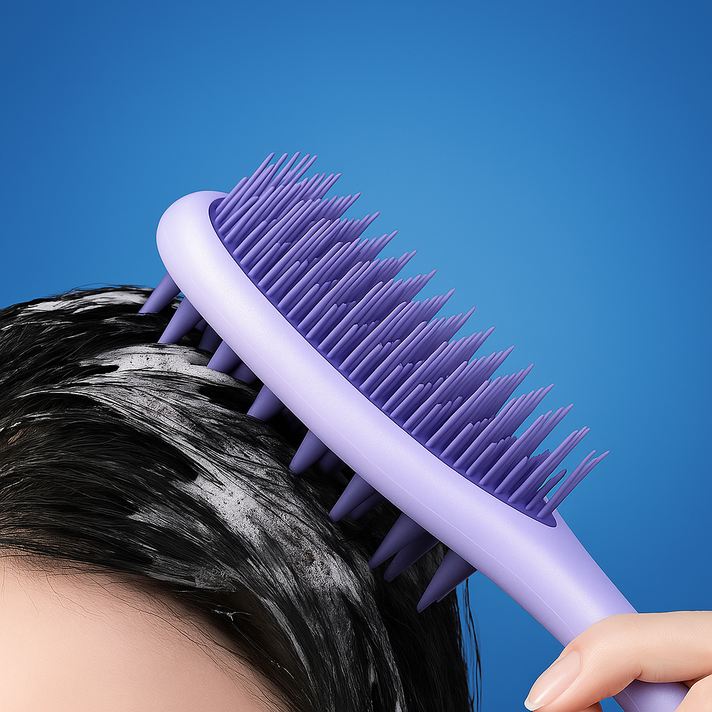 Sided Shampoo Brush – Silicone Scalp Massager – Deep Clean for Oily Hair & Sensitive Scalp Bowlift