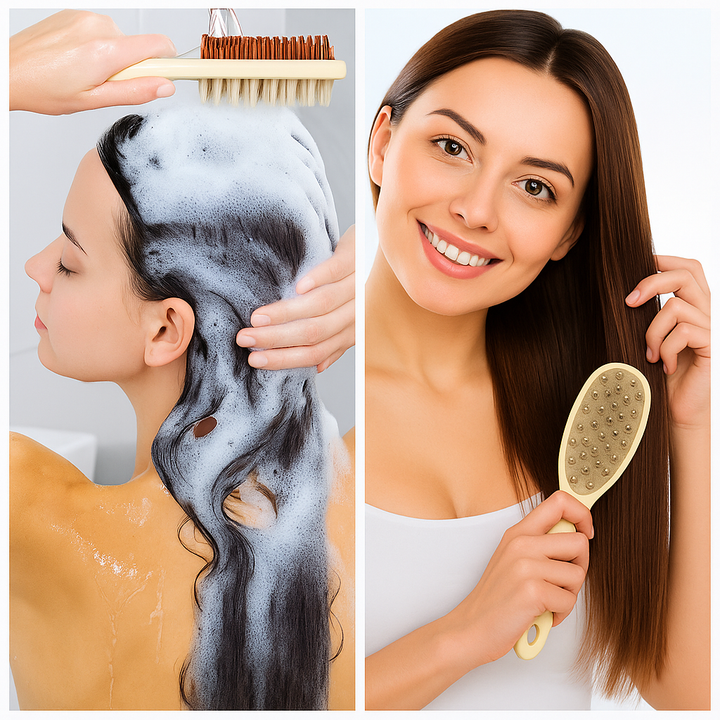 Sided Shampoo Brush – Silicone Scalp Massager – Deep Clean for Oily Hair & Sensitive Scalp Bowlift