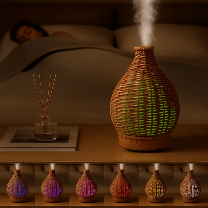 Oil Diffuser – Dry-Air Relief for Bedroom & Nursery – Quiet USB 5 V – 80 ml Stylish Vase Design Bowlift