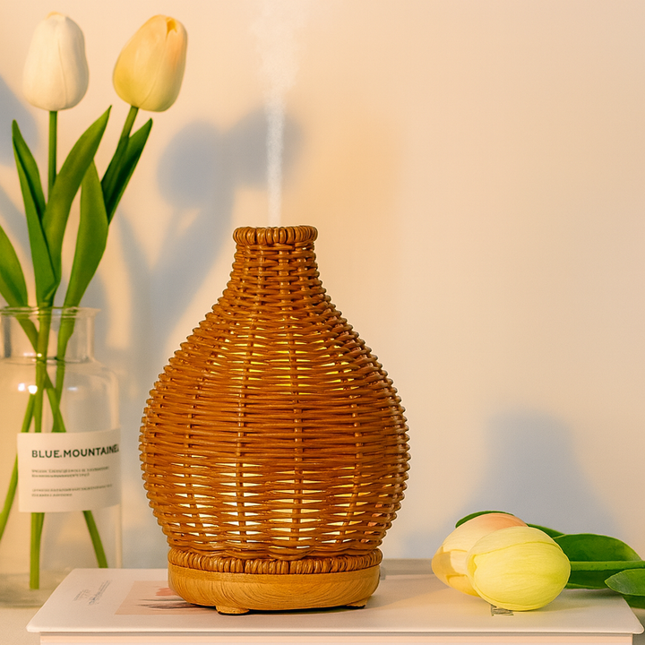 Oil Diffuser – Dry-Air Relief for Bedroom & Nursery – Quiet USB 5 V – 80 ml Stylish Vase Design Bowlift