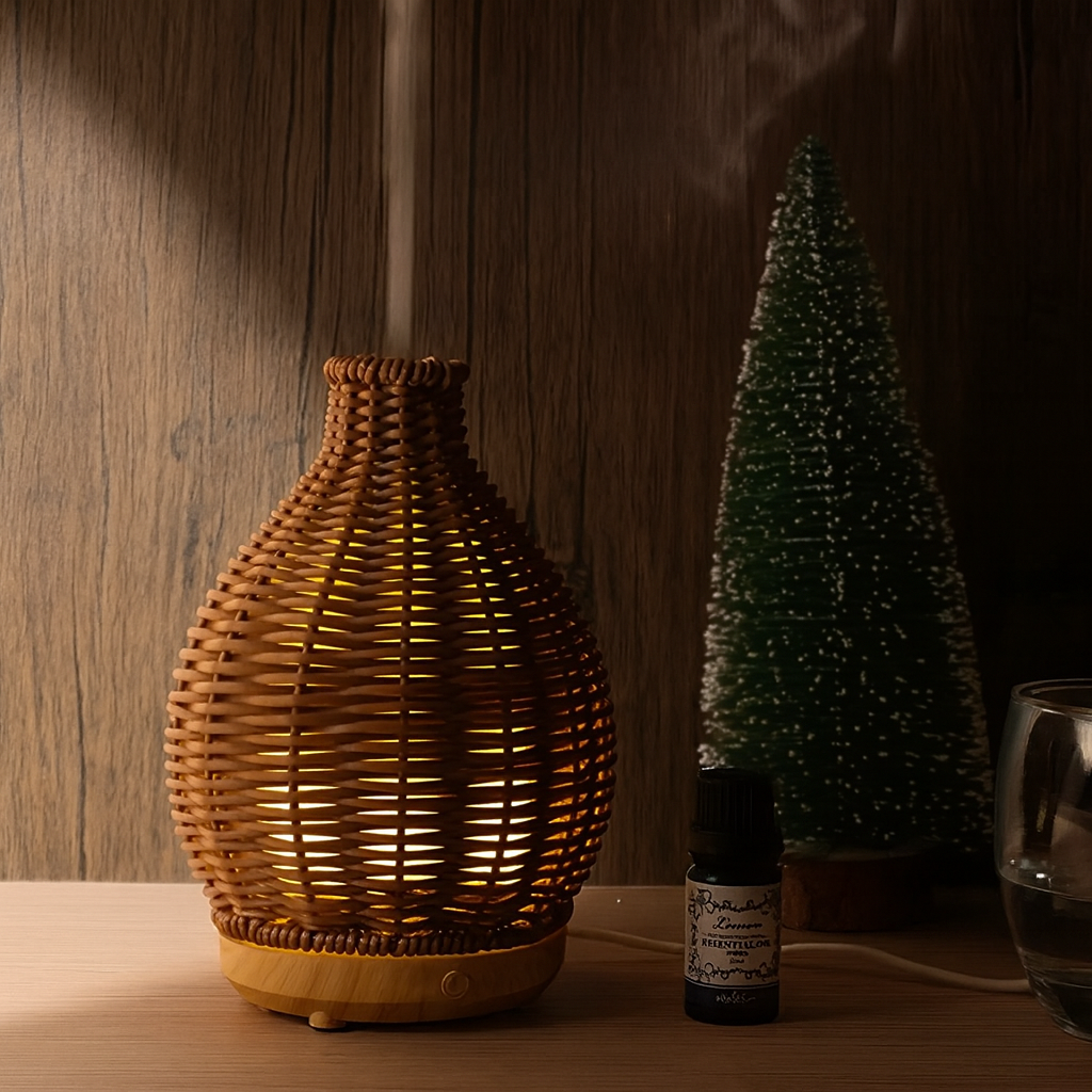 Oil Diffuser – Dry-Air Relief for Bedroom & Nursery – Quiet USB 5 V – 80 ml Stylish Vase Design Bowlift