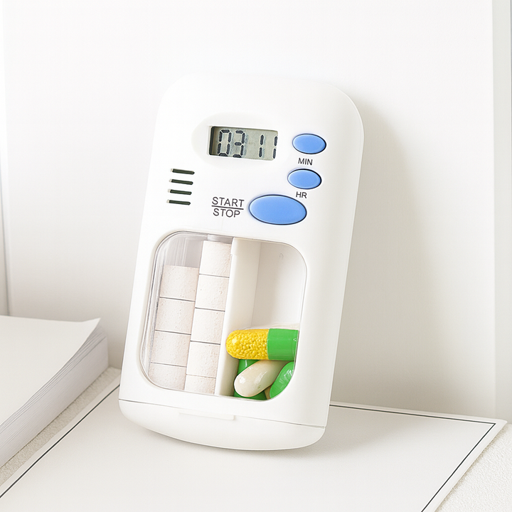 Medication Reminder with Timer – Portable & Easy to Use – Daily Health Support Bowlift