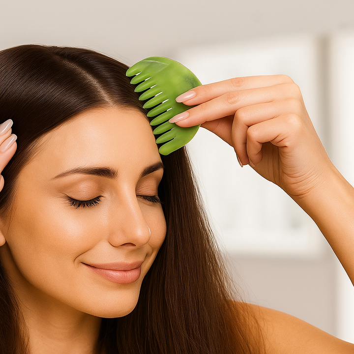 Anti-Static Detangling – Smooth Jade Surface – Curly Thick Hair & Frizz Control Bowlift