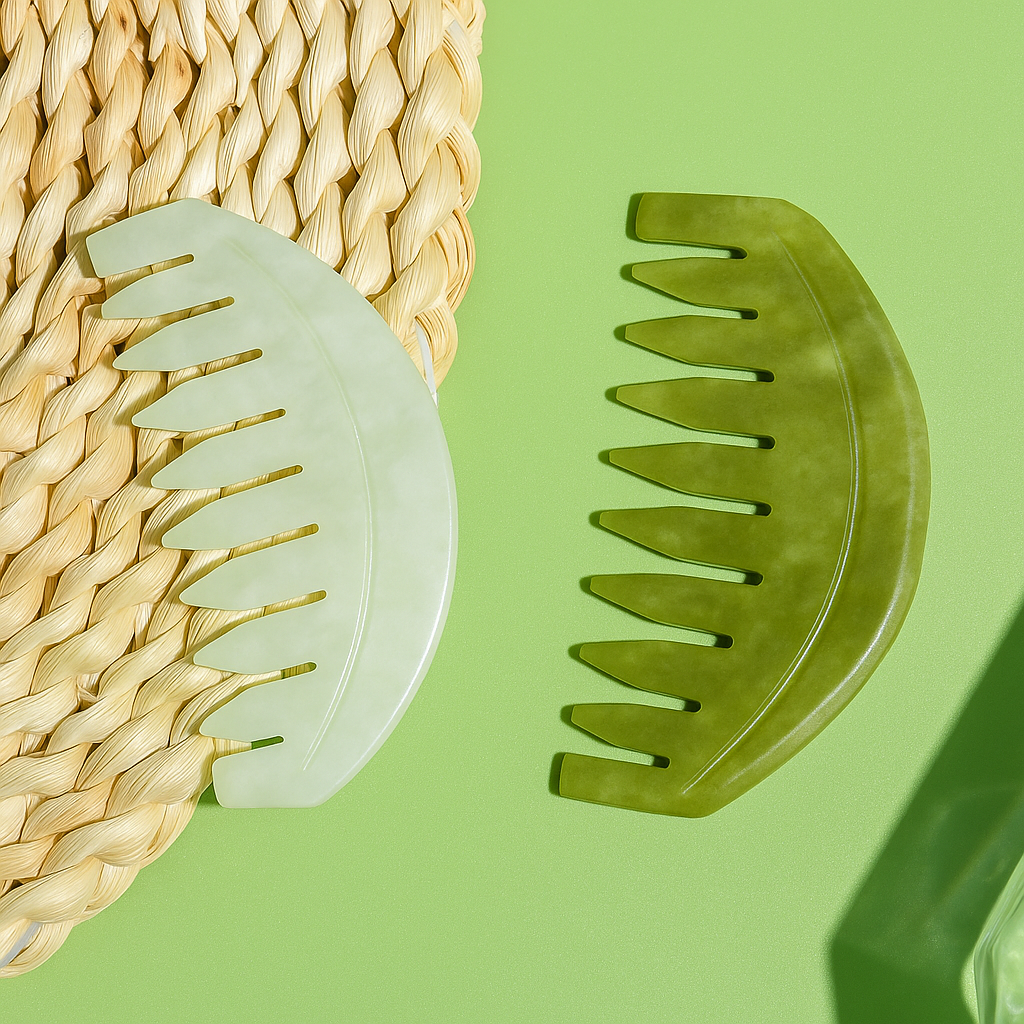 Anti-Static Detangling – Smooth Jade Surface – Curly Thick Hair & Frizz Control Bowlift