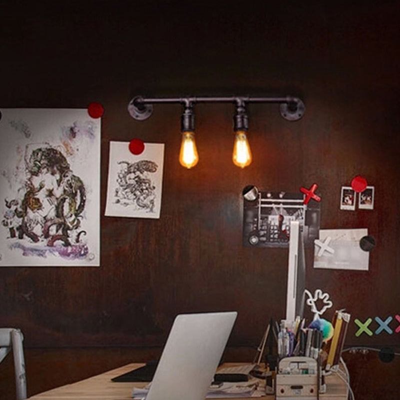 BowLift | Ceiling Mounted Iron Wall Fixture Farm Rust Armored Living Room Wall Lighting Fitting