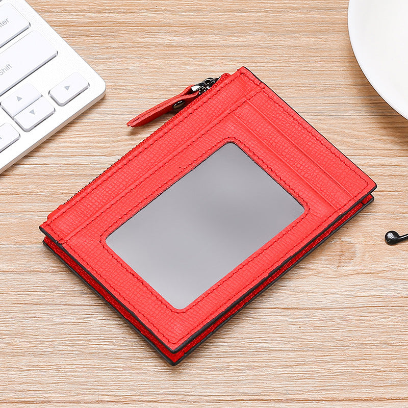 Textured Leather Card Holder