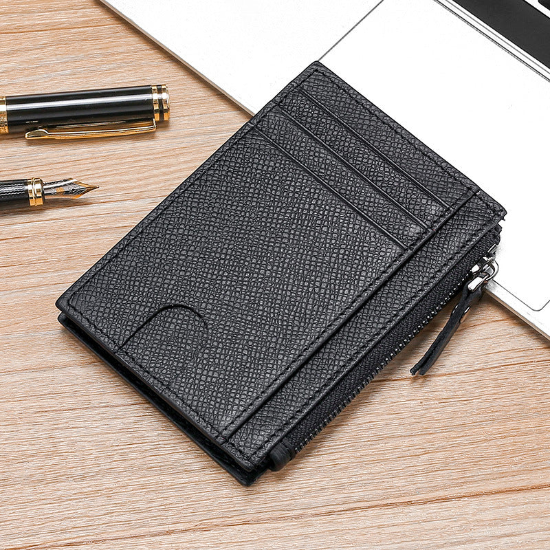 Textured Leather Card Holder