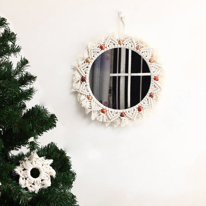 Decorative Macrame Wall Mirror Bowlift