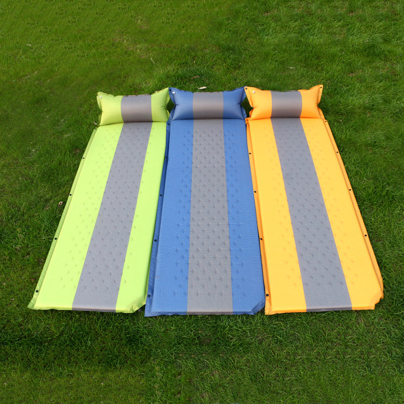 self-inflating camping sleeping pad with integrated pillow and waterproof foam core Bowlift