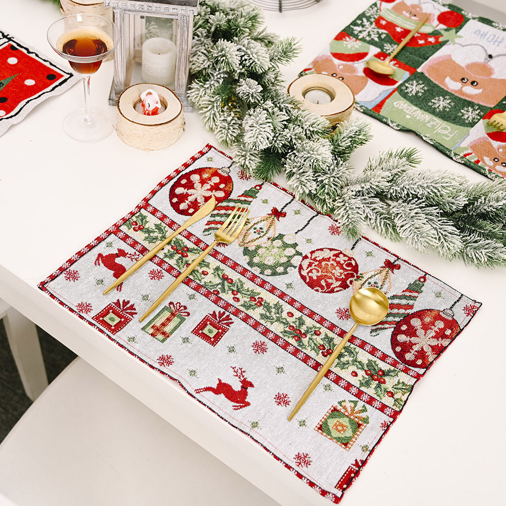Christmas-Themed Decorative Table Runner Bowlift