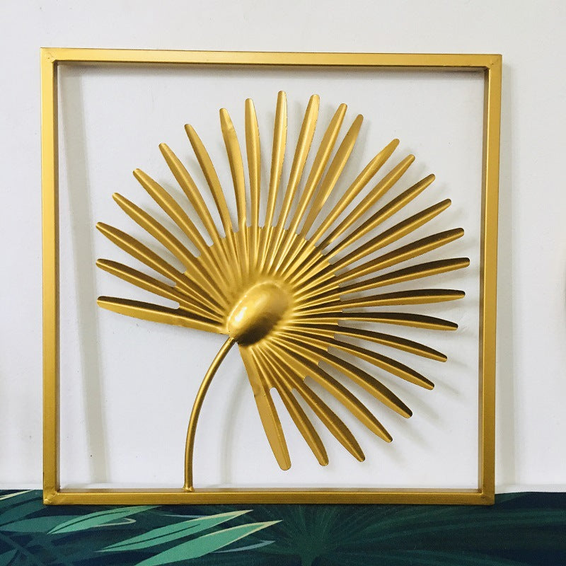 Decorative Metal Palm Leaf Wall Art Bowlift