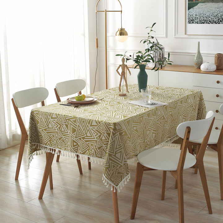 Geometric Patterned Table Cover