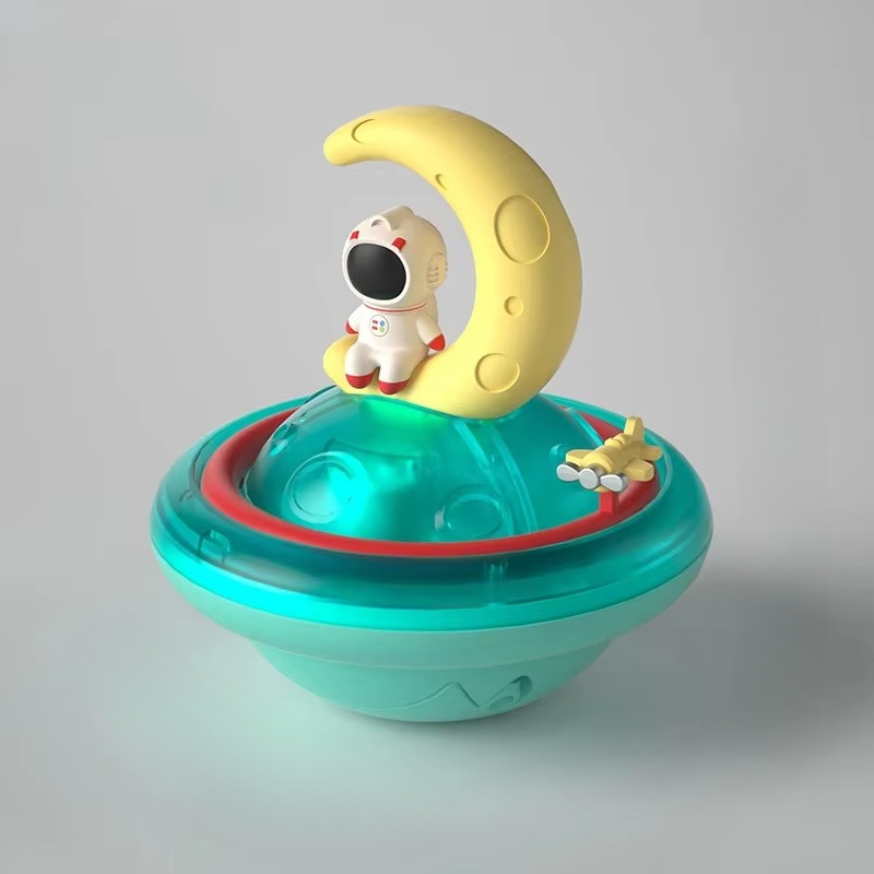 BowLift | Interactive Astronaut Bath Toy with Automatic Water Spray, Lights, and Music