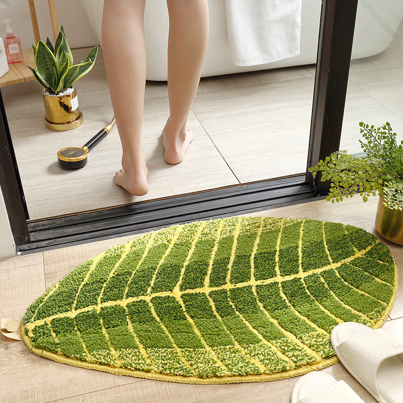 Leaf-Shaped Soft Bath Mat Bowlift