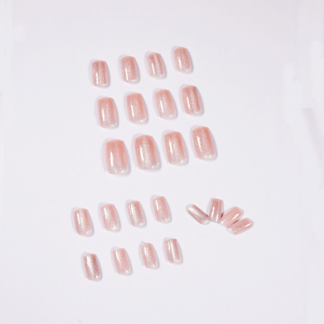 Artful nail art with a gentle glitter effect and elegant finish Bowlift