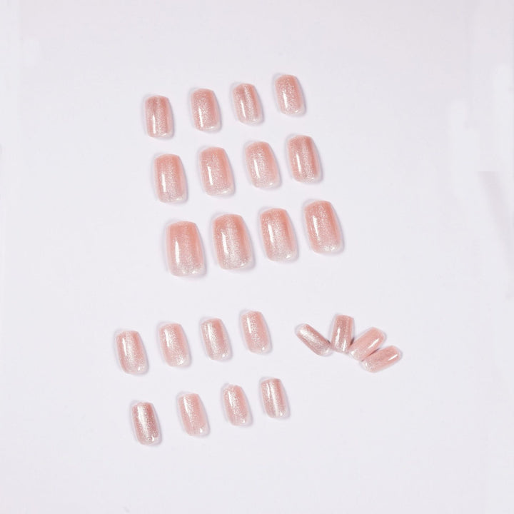 Artful nail art with a gentle glitter effect and elegant finish Bowlift
