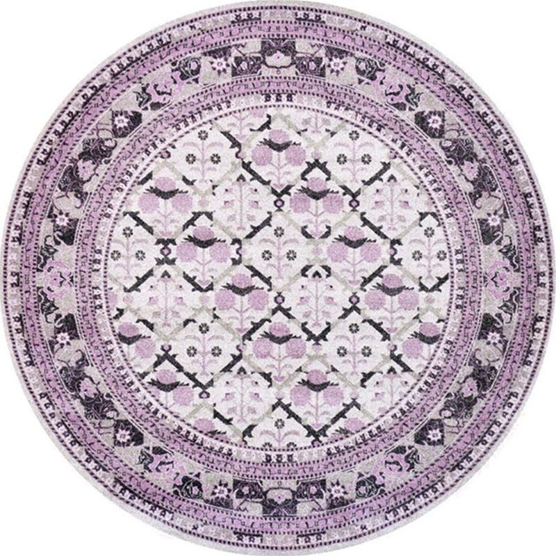 Ethnic Multicolored Flower Rug Synthetic Persian Rug Non-Slip Backing Pet-Friendly Machine Washable Rug for the Large Room | Bowlift