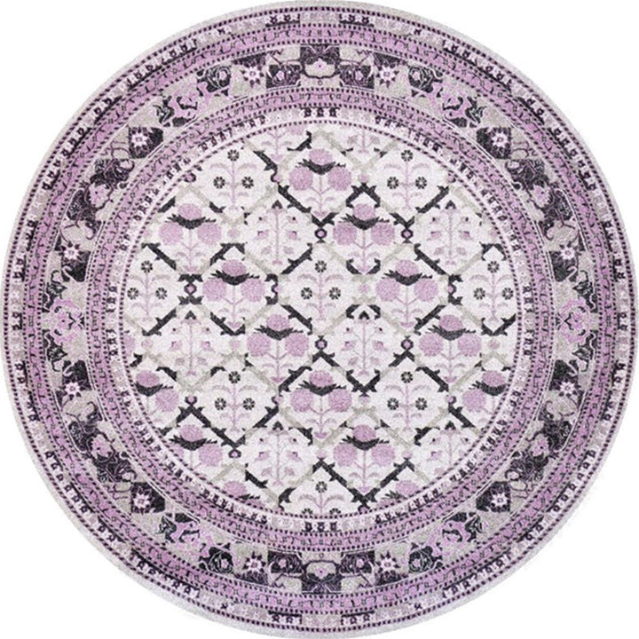 Ethnic Multicolored Flower Rug Synthetic Persian Rug Non-Slip Backing Pet-Friendly Machine Washable Rug for the Large Room | Bowlift