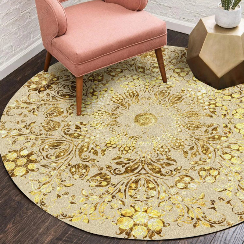 Ethnic Multicolored Flower Rug Synthetic Persian Rug Non-Slip Backing Pet-Friendly Machine Washable Rug for the Large Room | Bowlift