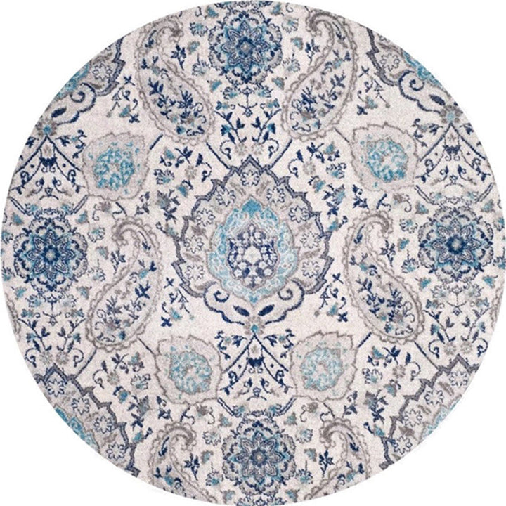 Ethnic Multicolored Flower Rug Synthetic Persian Rug Non-Slip Backing Pet-Friendly Machine Washable Rug for the Large Room | Bowlift