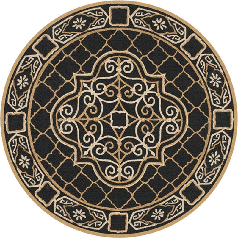 Ethnic Multicolored Flower Rug Synthetic Persian Rug Non-Slip Backing Pet-Friendly Machine Washable Rug for the Large Room | Bowlift