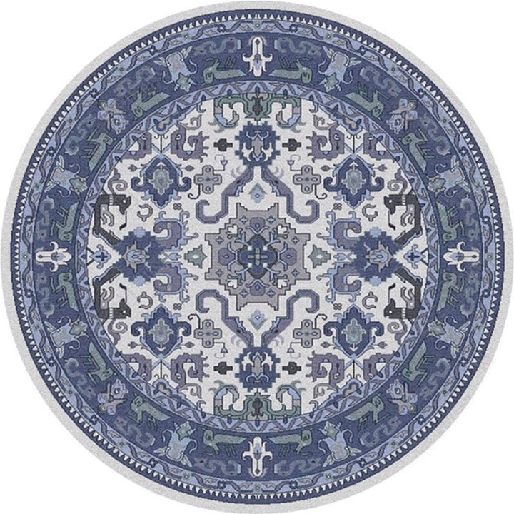 Ethnic Multicolored Flower Rug Synthetic Persian Rug Non-Slip Backing Pet-Friendly Machine Washable Rug for the Large Room | Bowlift