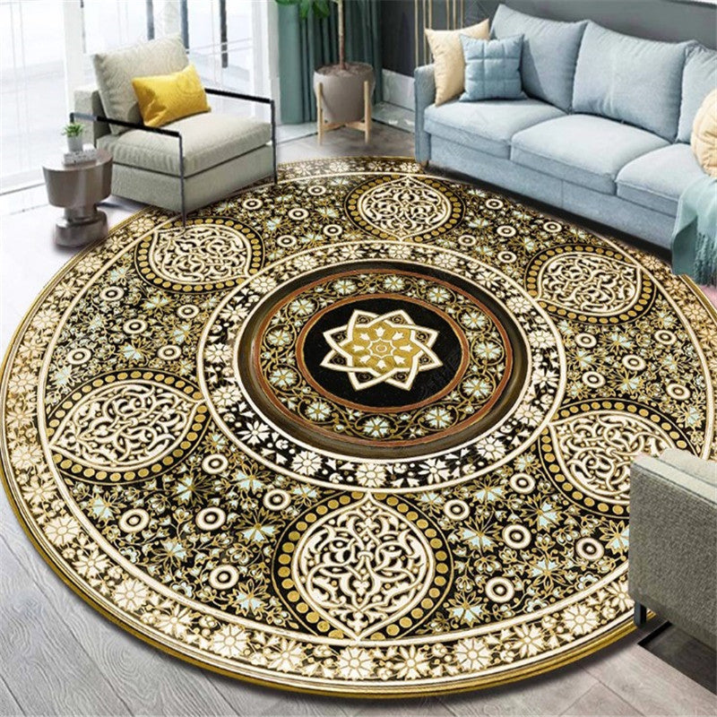 Ethnic Multicolored Flower Rug Synthetic Persian Rug Non-Slip Backing Pet-Friendly Machine Washable Rug for the Large Room | Bowlift