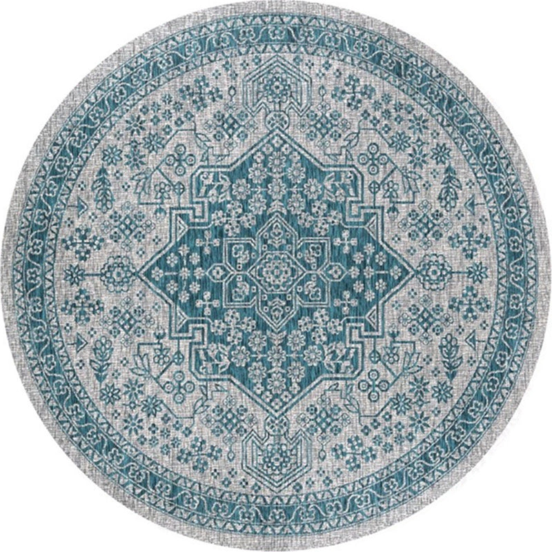 Ethnic Multicolored Flower Rug Synthetic Persian Rug Non-Slip Backing Pet-Friendly Machine Washable Rug for the Large Room | Bowlift