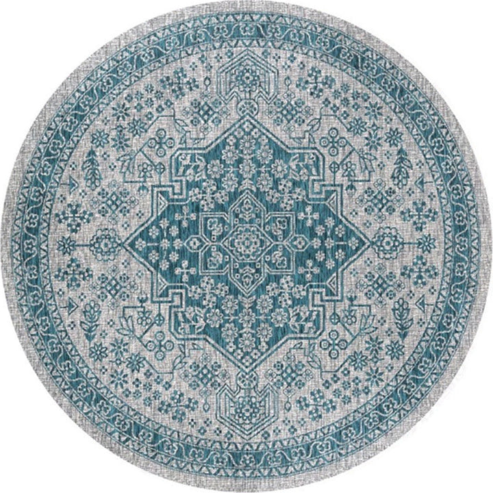 Ethnic Multicolored Flower Rug Synthetic Persian Rug Non-Slip Backing Pet-Friendly Machine Washable Rug for the Large Room | Bowlift