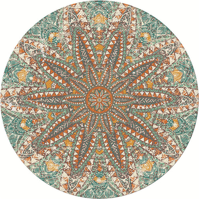 BowLift | Exotic Moroccan Carpet Multicolored Floral Pattern Rug Non-Slip Pet-Friendly Stain-Resistant Rug for Home
