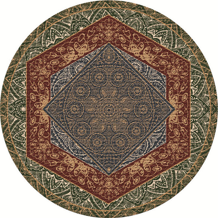 Moroccan living room rug Multicolored flower rug Polyester machine washable stain resistant non-slip backing area rug | Bowlift