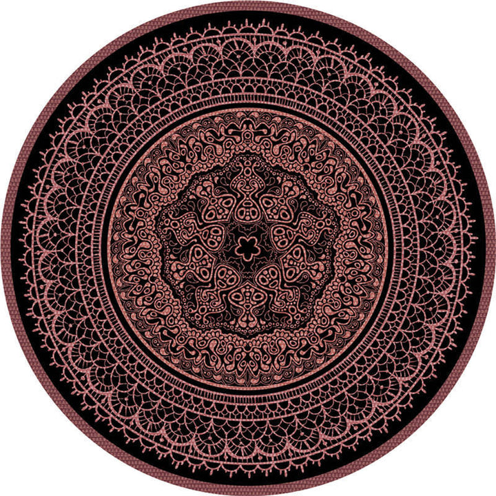 Moroccan living room rug Multicolored flower rug Polyester machine washable stain resistant non-slip backing area rug | Bowlift