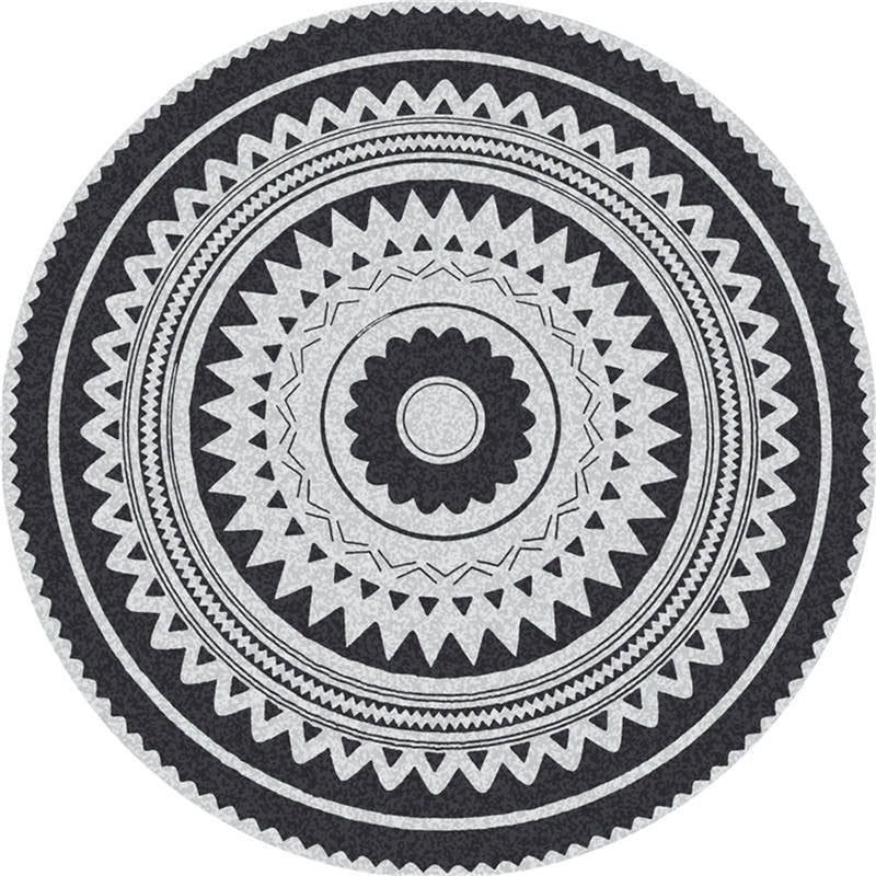 Moroccan living room rug Multicolored flower rug Polyester machine washable stain resistant non-slip backing area rug | Bowlift